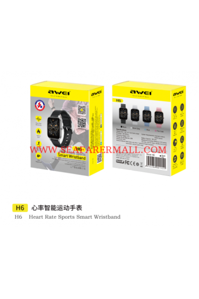 AWEI H6 sport smart watch  black color