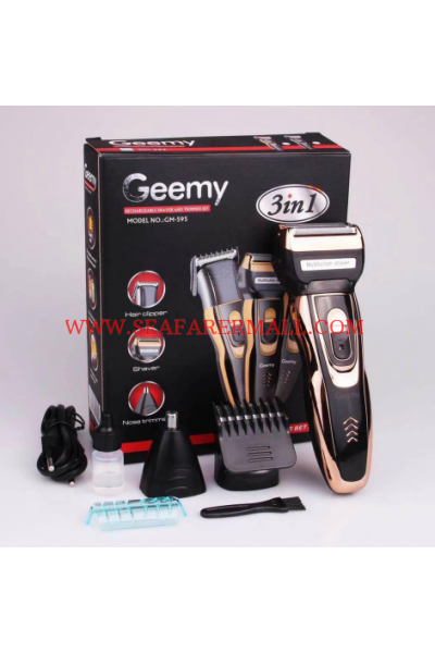 GEEMY 3 in1 Grooming kit rechargeable foil shaver electric razor for men