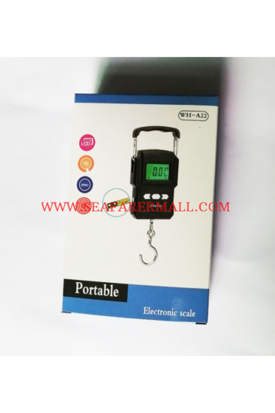 WeiHeng Clear Stock high quality portable digital luggage scale hook 75kg WH-A22