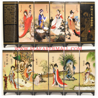 Chinese Antique Lacquer Arts-Four Beauties