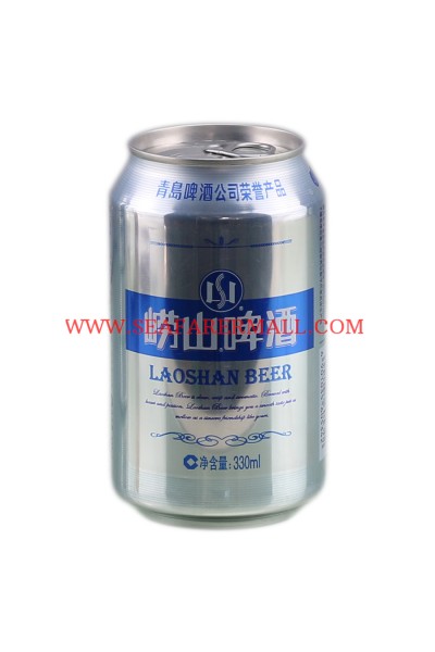 Laoshan Beer 330ML*24Tin/Case  Local Beer 8°P/3.1%vol 