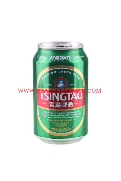 Tsingtao Beer -330ML*24Tin/Case  Local Beer 10°P/4%vol 