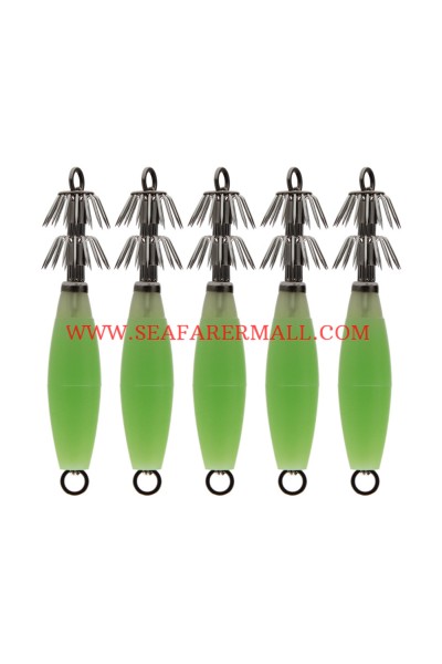 Fishing Luminous Fishing Squid Jig Lures 9.5cm 14g Fish Hook