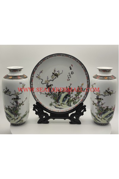 Chinese Porcelain -CP017-SIZE:D-25CM,VASE SIZE:10*25CM
