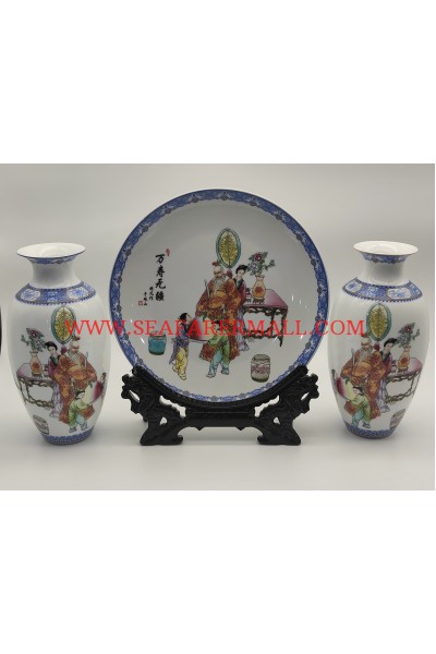Chinese Porcelain -CP019-SIZE:D-25CM,VASE SIZE:10*25CM