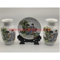 Chinese Porcelain -CP020-SIZE:D-20CM,VASE SIZE:10*20CM