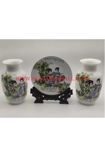 Chinese Porcelain -CP020-SIZE:D-20CM,VASE SIZE:10*20CM