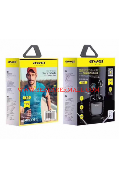 AWEI T26 TWS earphones Sports wireless earbuds