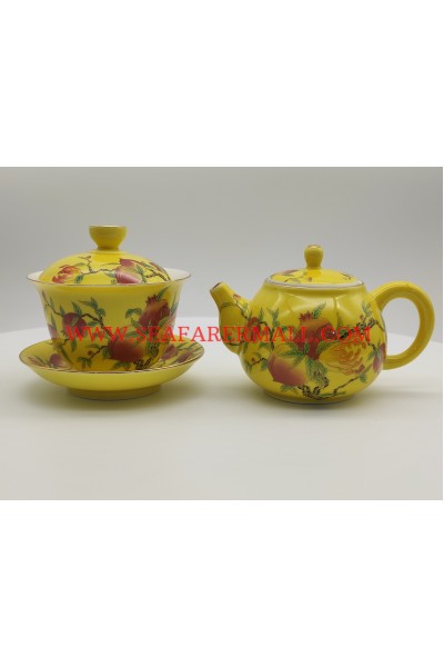 Chinese Porcelain -CP109-SIZE:TEA POT:10*10CM,CUP:10*10CM-1SET