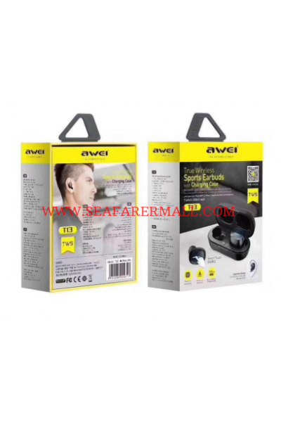  AWEI T13 TWS earphones Sports wireless earbuds