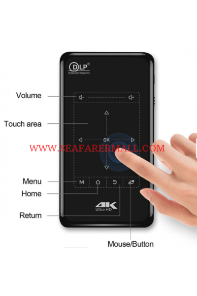 HD 4K 3D Mini portable Projector RAM 2G+ROM 16G